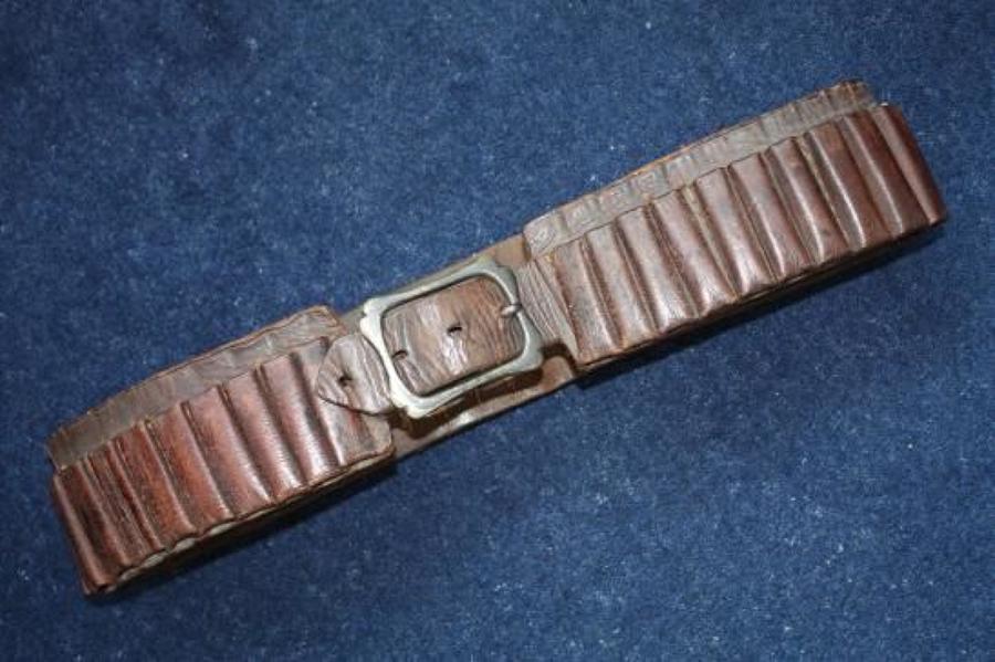Boer War British Army leather bandolier / belt