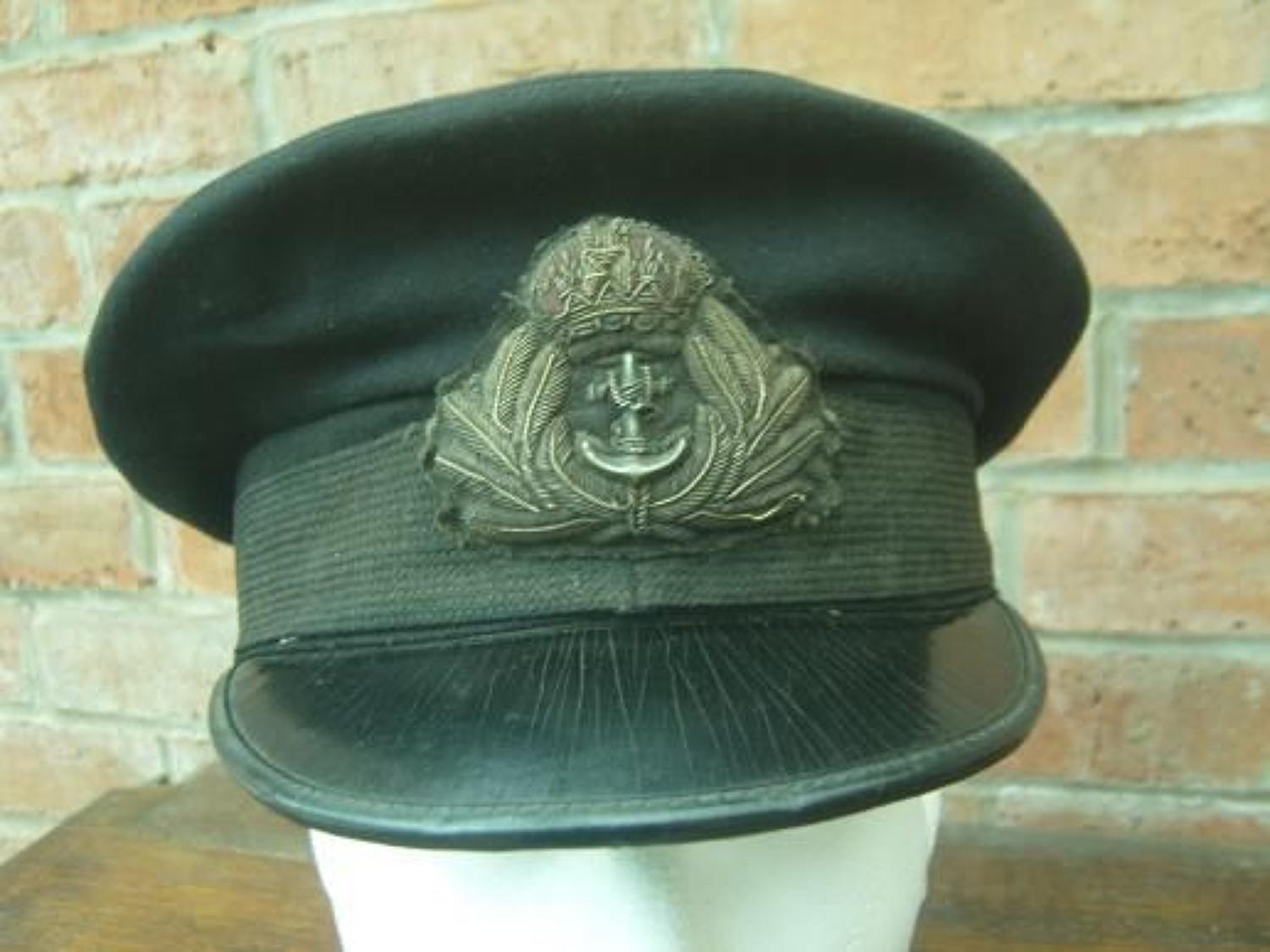 WW1 ROYAL NAVY OFFICERS PEAK CAP