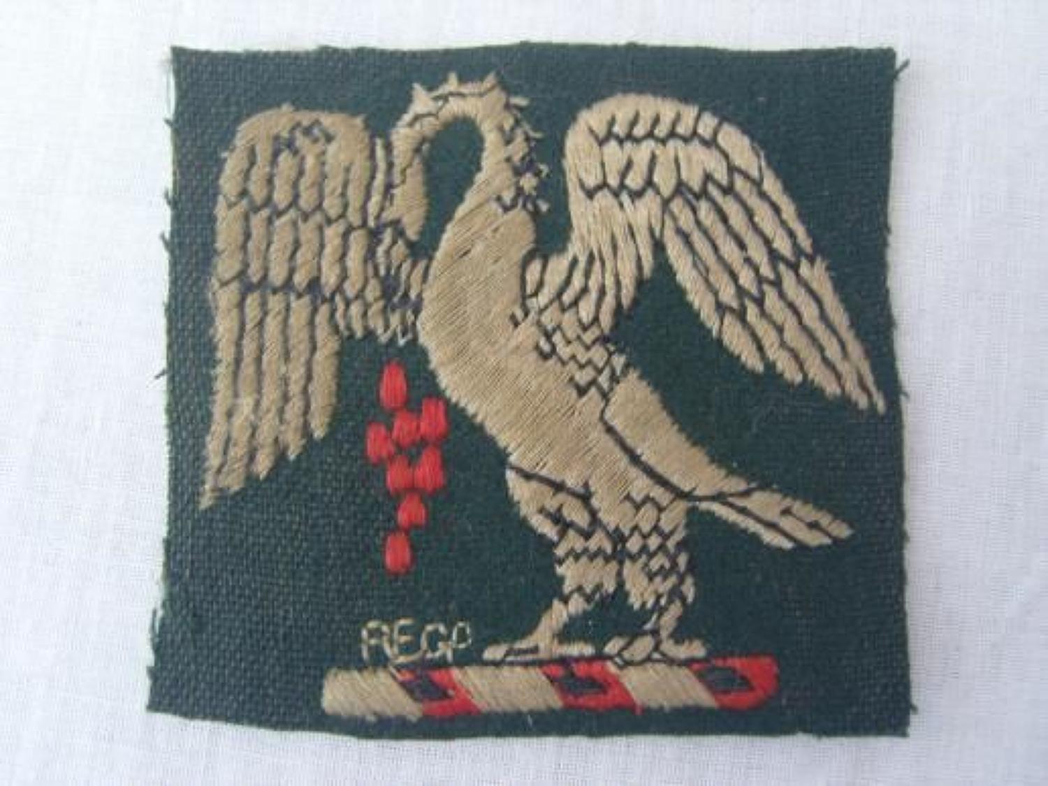 WW1 cloth patch to the Liverpool Regiment.