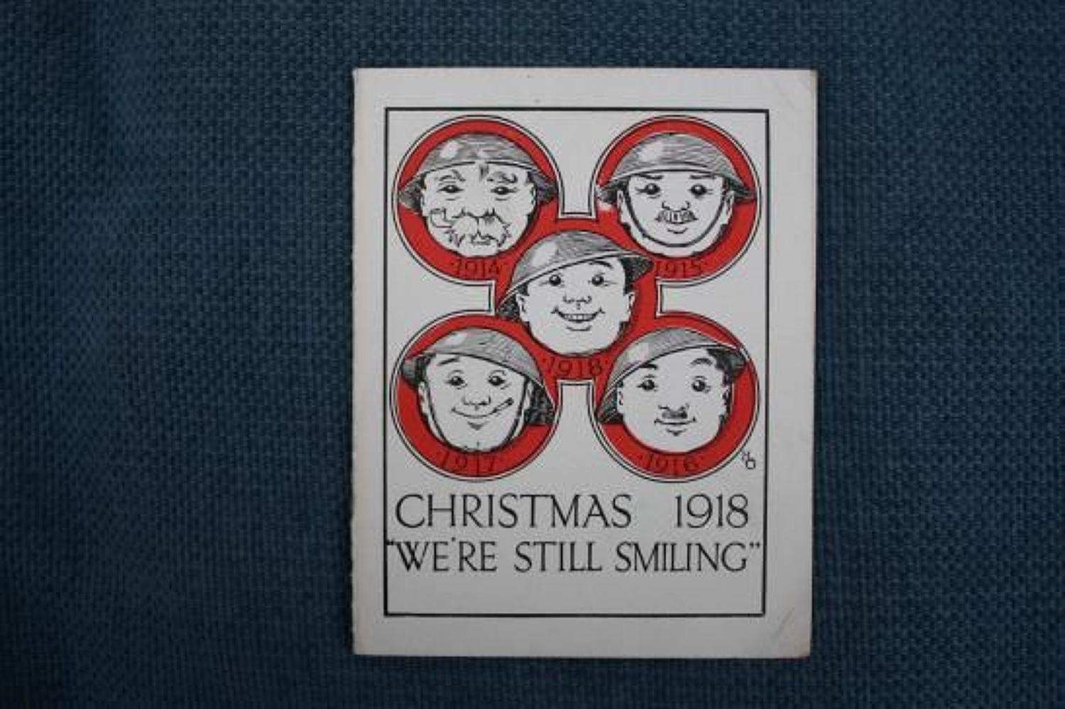 WW1 British Army 32nd Division Christmas Card 1918