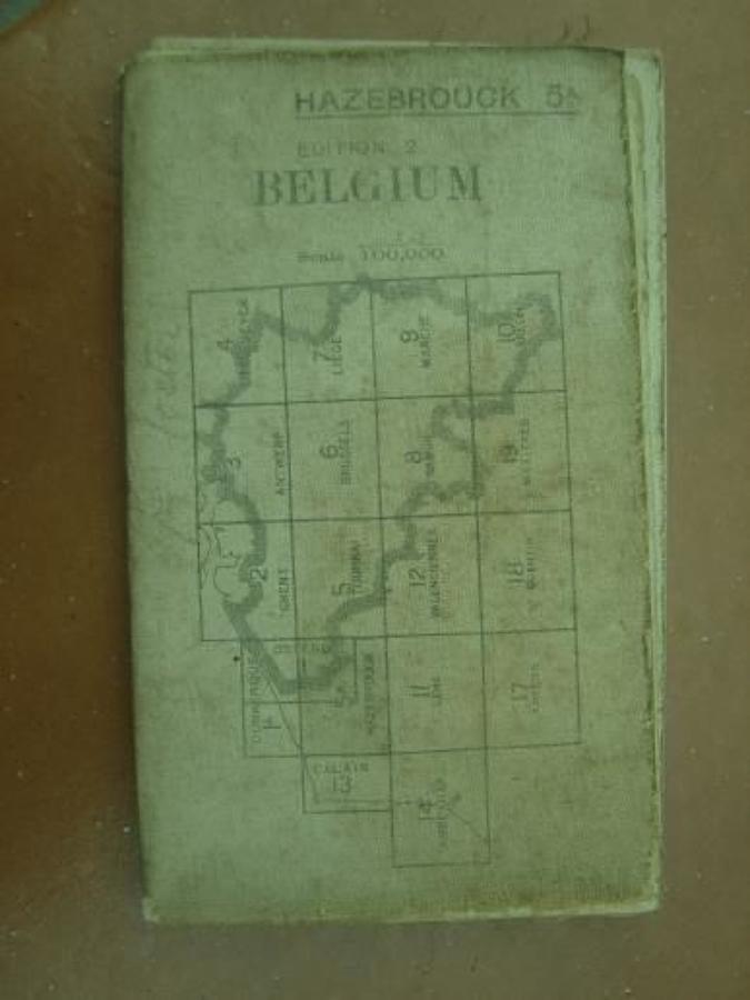 WW1 1916 Dated Map of Hazebrouck Belgium. Includes Ypres.