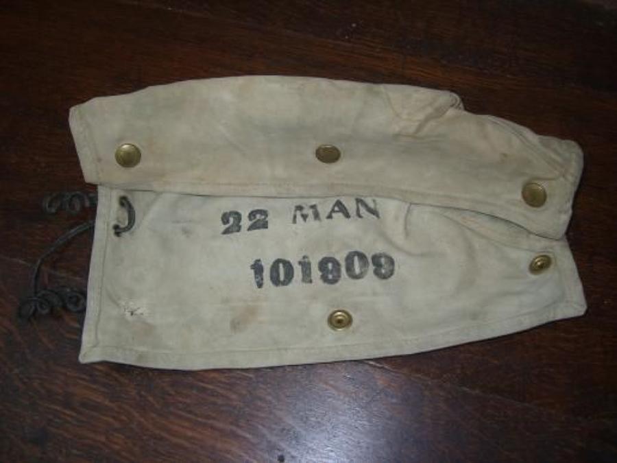 Canvas Rifle Breech cover WW1.1916 dated. 22nd Manchester