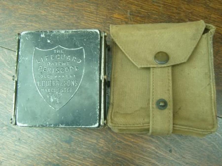 WW1 British Army Officer's Duerr's Lifeguard periscope in case