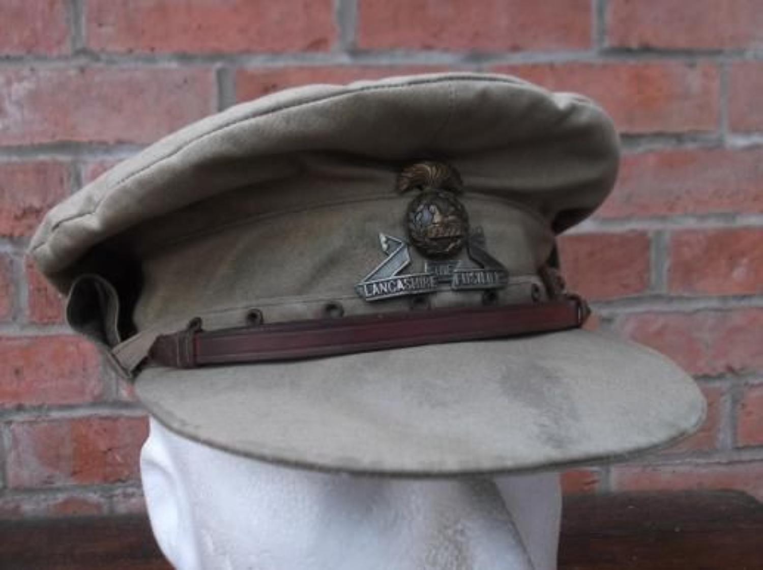 WW1 OFFICER'S TRENCH CAP’ CAP: LANCASHIRE FUSILIERS