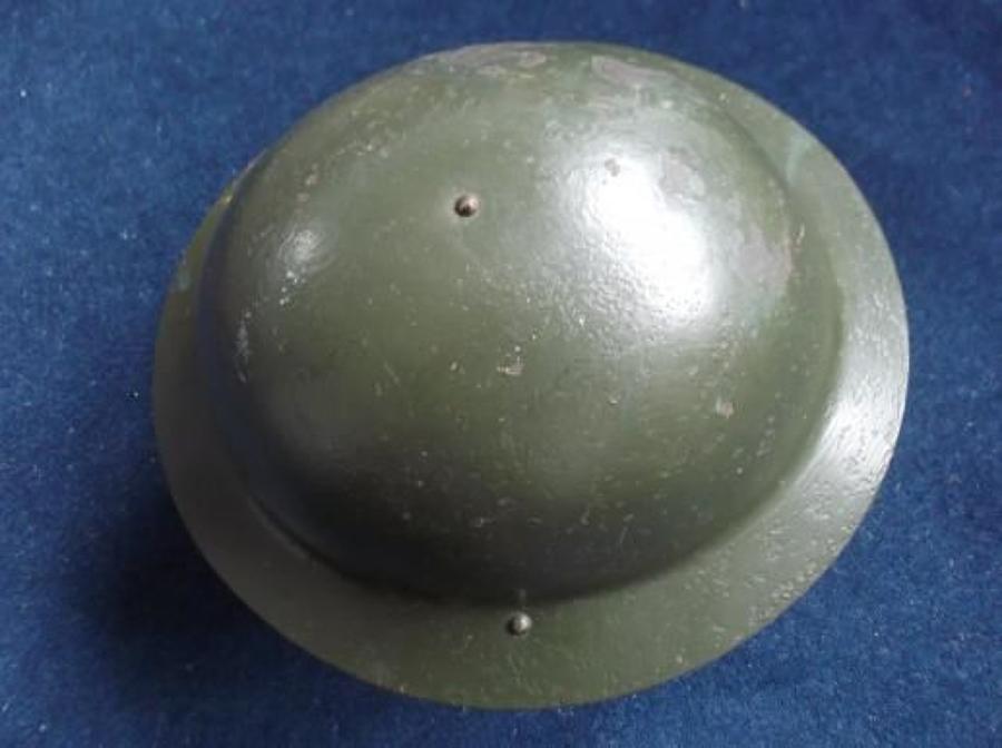 WW1 Early Rimless British Mark I Brodie Steel Helmet