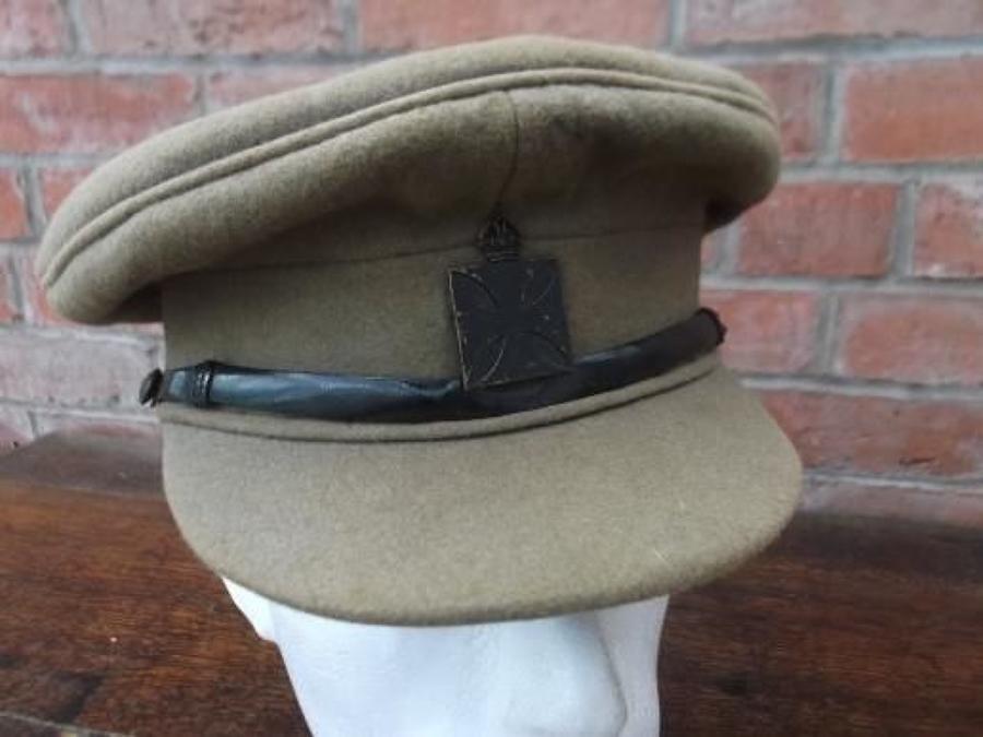 British Army Officers WW1 Moleskin Service Dress Cap