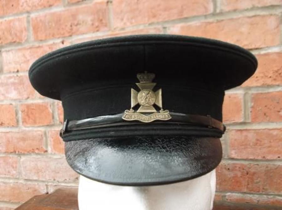 Pre WW1 Black Dress Cap to the Wiltshire Regiment.