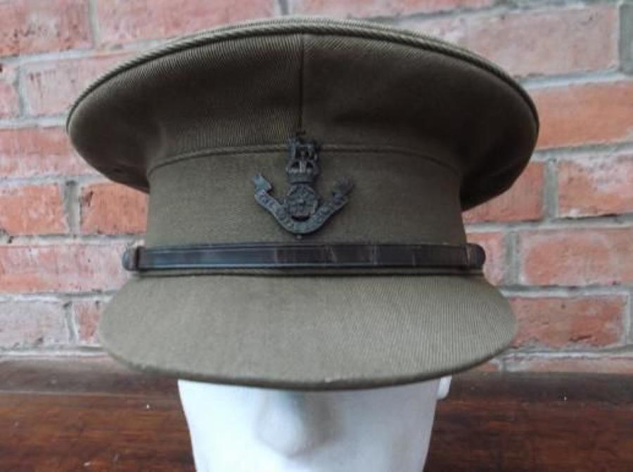 WW1 BRITISH ARMY OFFICERS KHAKI SERVICE DRESS CAP
