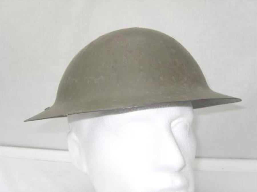 WW1 British Brodie Style Officers Private Purchase Steel Helmet.