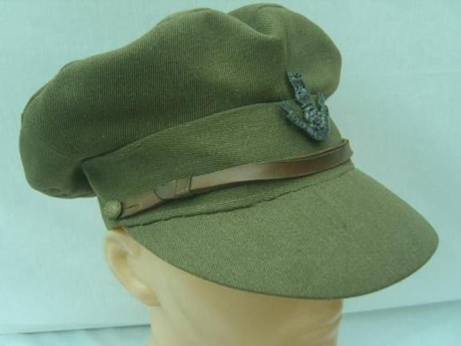 WW1 BRITISH OFFICERS FLOPPY STYLE TRENCH CAP DATED 1918