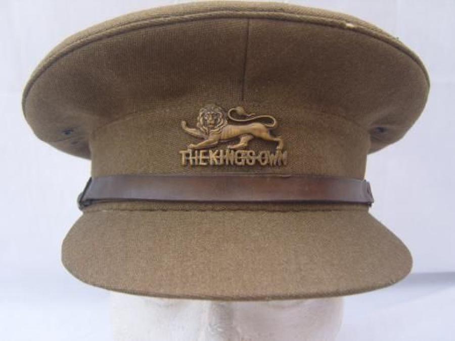 WW2 BRITISH OFFICERS CAP: THE KINGS OWN ROYAL LANCASTER