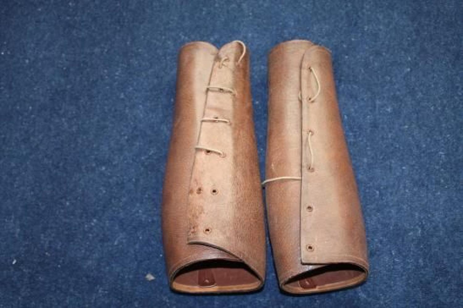 WWI British Army Officer's Stohwasser Pattern Leather Leggings