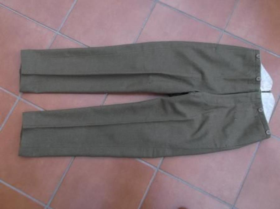 NAMED WW1 BRITISH ARMY OFFICERS SERVICE DRESS TROUSERS