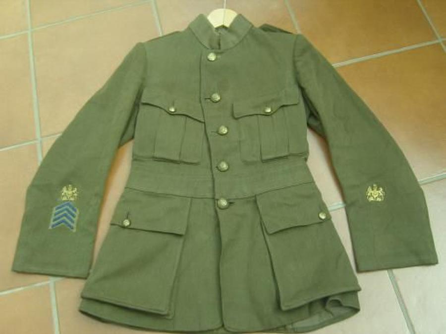 WW1 ASC Warrant Officers cuff rank tunic