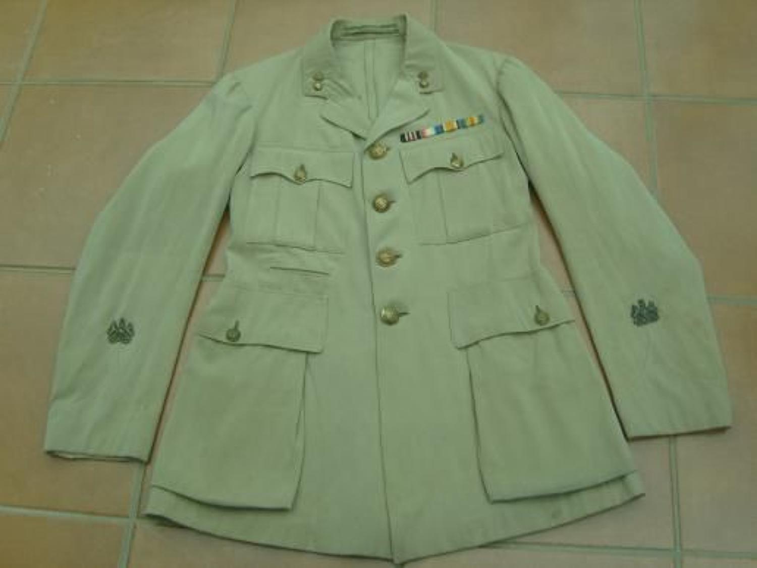 WW1  Warrant Officers summer weight tunic dated 1919.