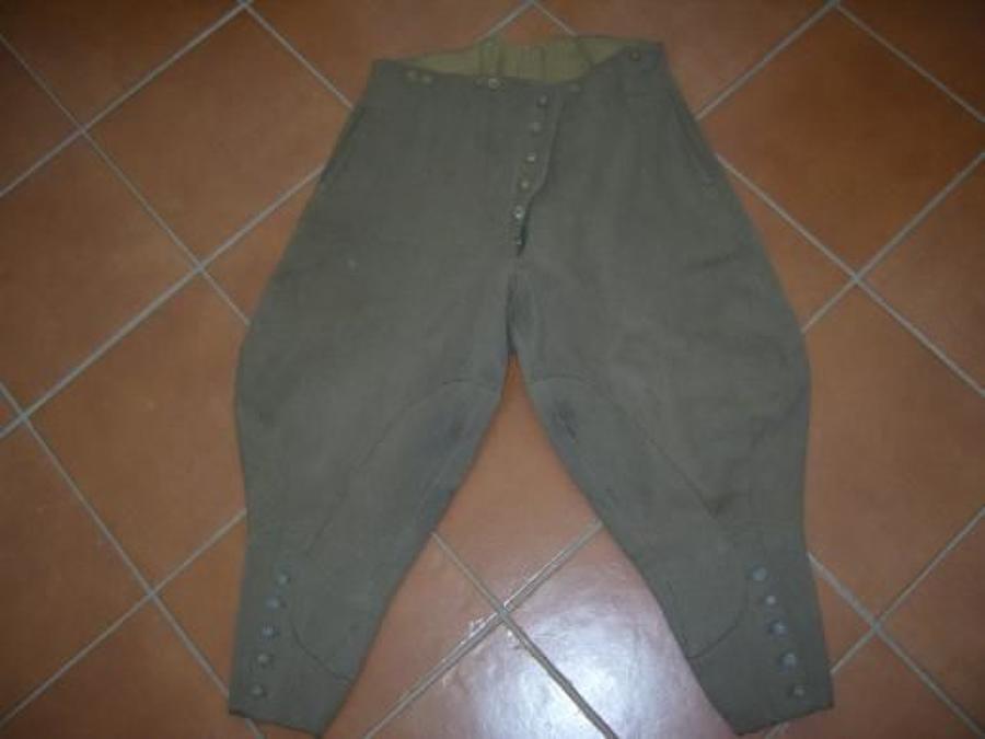 WW1 BRITISH ARMY OFFICERS SERVICE DRESS BREECHES