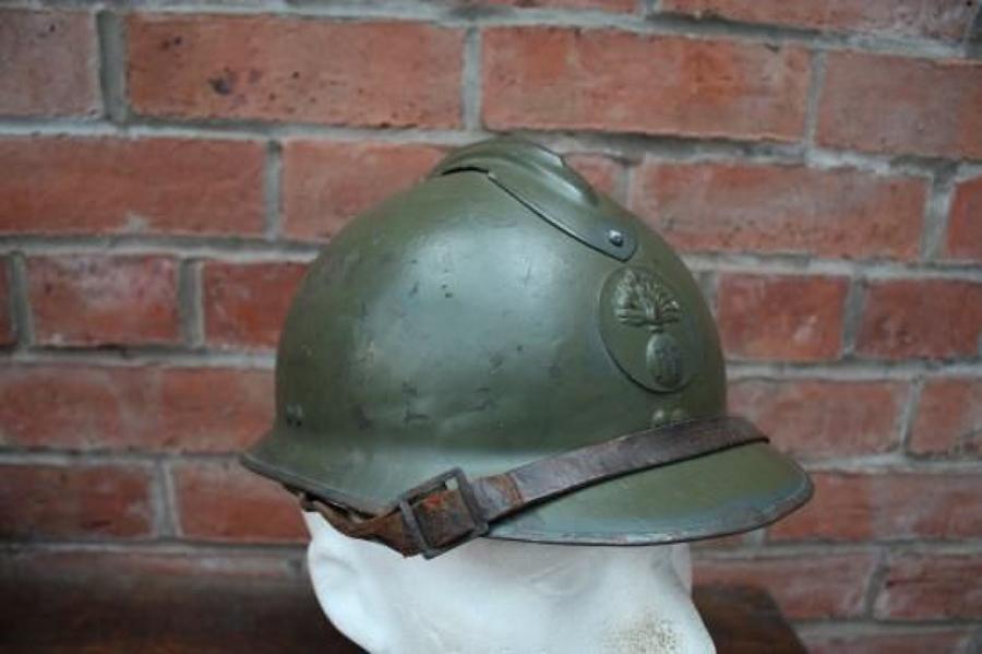 Original WW2 vintage 1939 - 1945 French Army Infantry Helmet