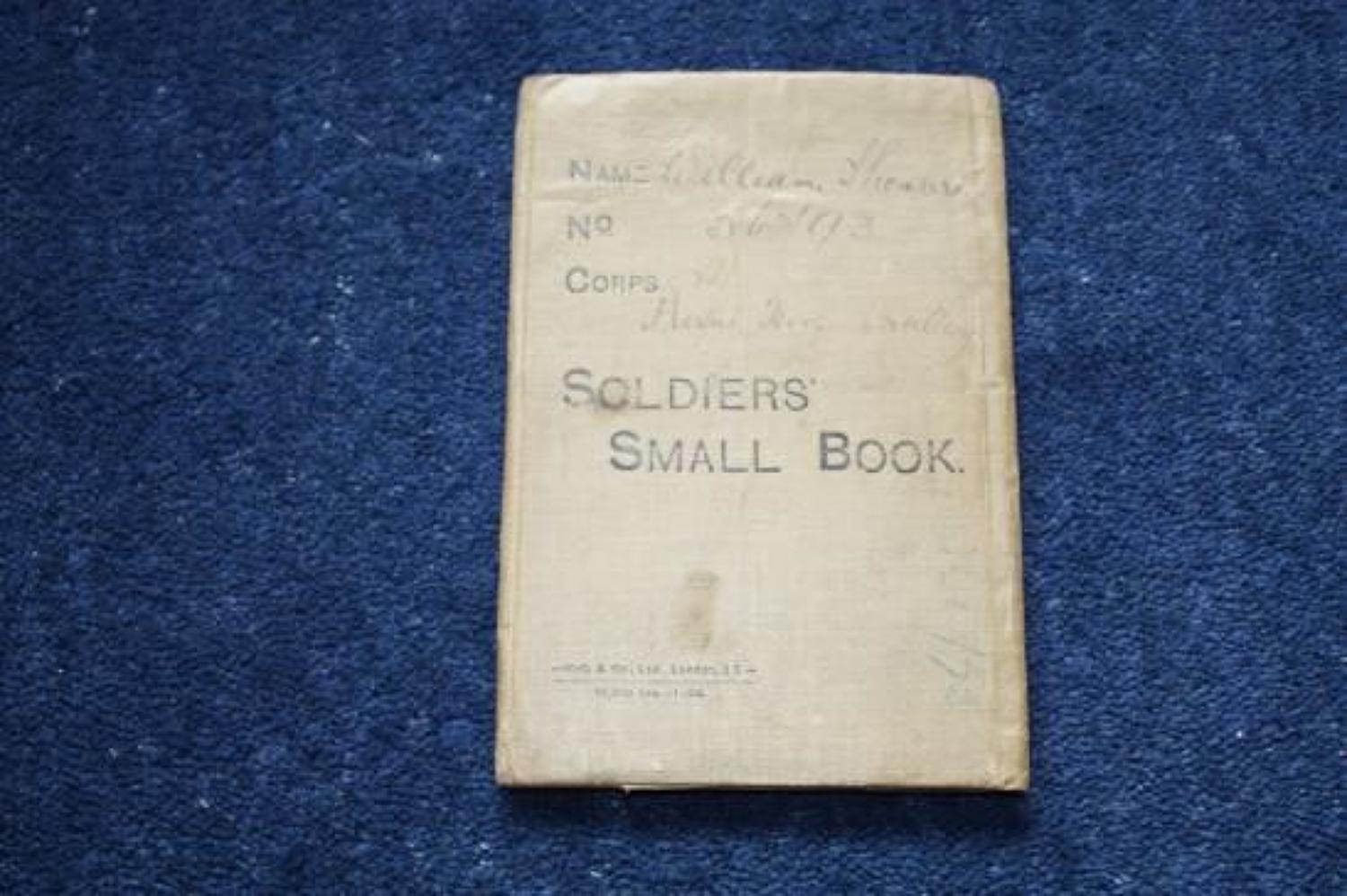 WW1 British Soldiers Small Book: Gunner William Thompson Royal Horse Artillery