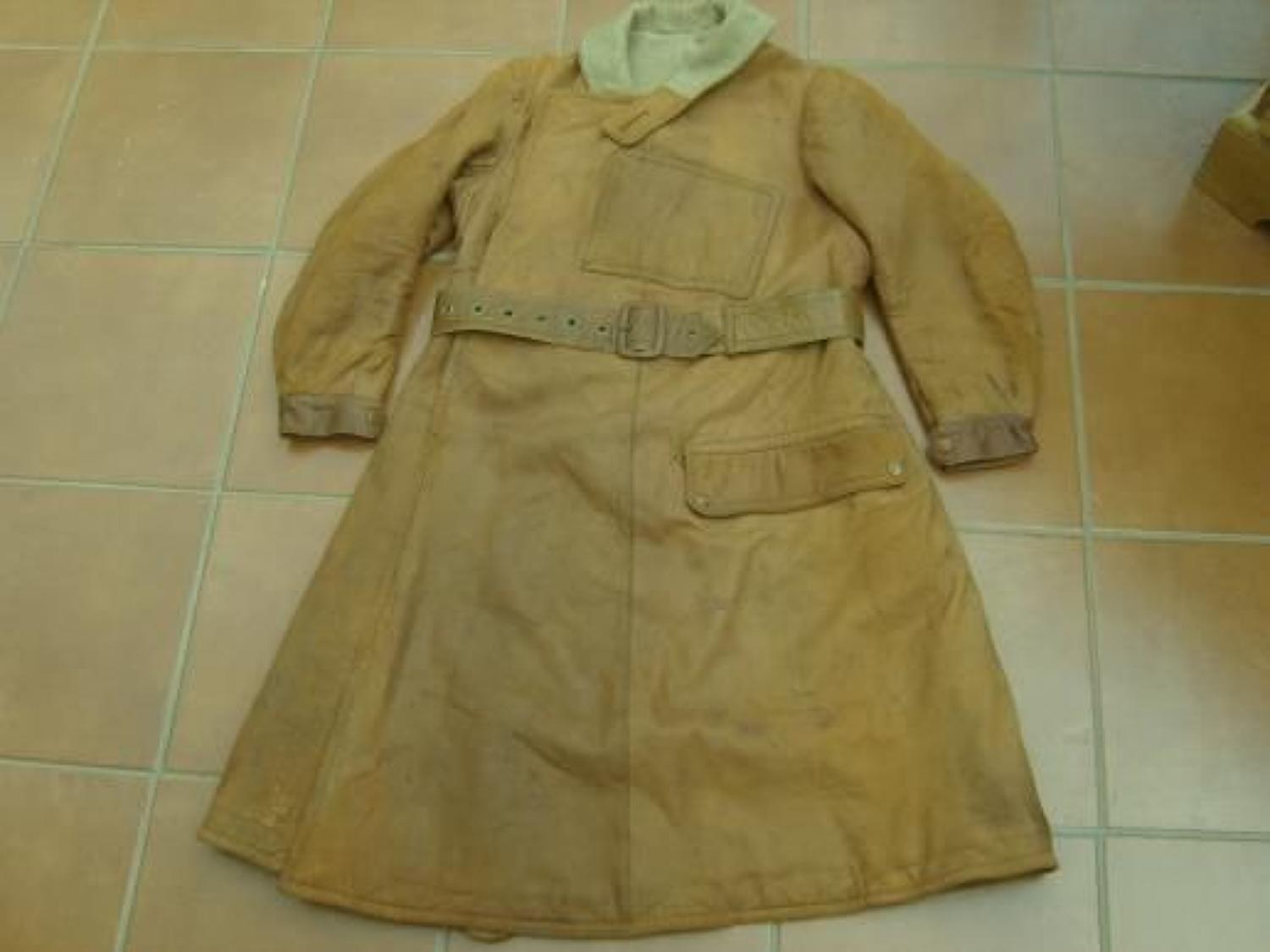 WW1 RFC Long Pattern Leather Flying Coat