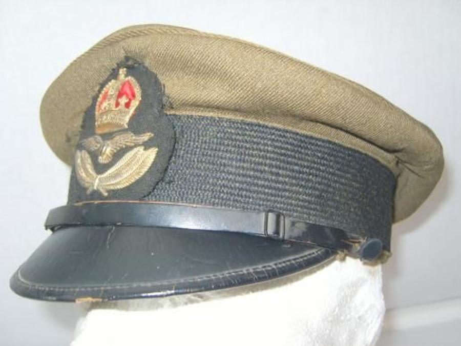 RAF First Pattern 1918 Officers Khaki cap.