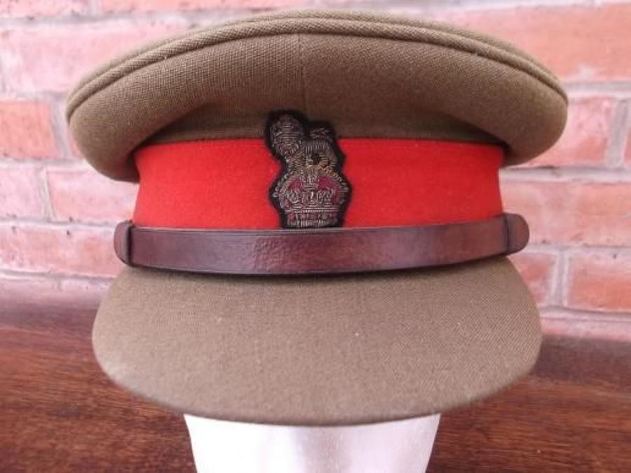 WW2 BRITISH OFFICERS STAFF RANK BRIGADIER KHAKI PEAK CAP