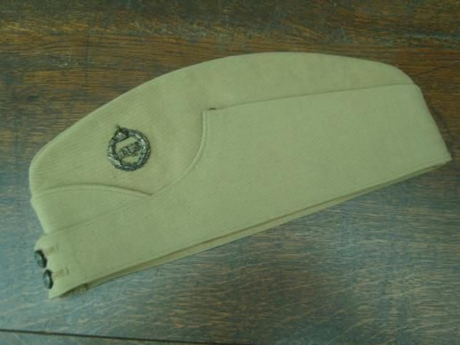 INTER WAR BRITISH OFFICERS KHAKI DRILL SIDE CAP