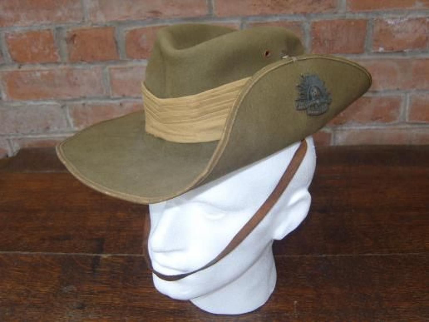 Good example of WW2 Australian 1942 dated Slouch Hat