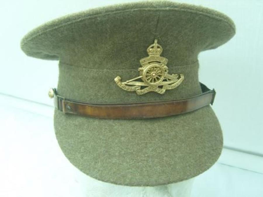 1938 BRITISH KHAKI SERVICE DRESS CAP: 1922 PATTERN