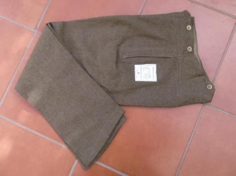 1938 dated British Army Khaki Service Dress Trousers