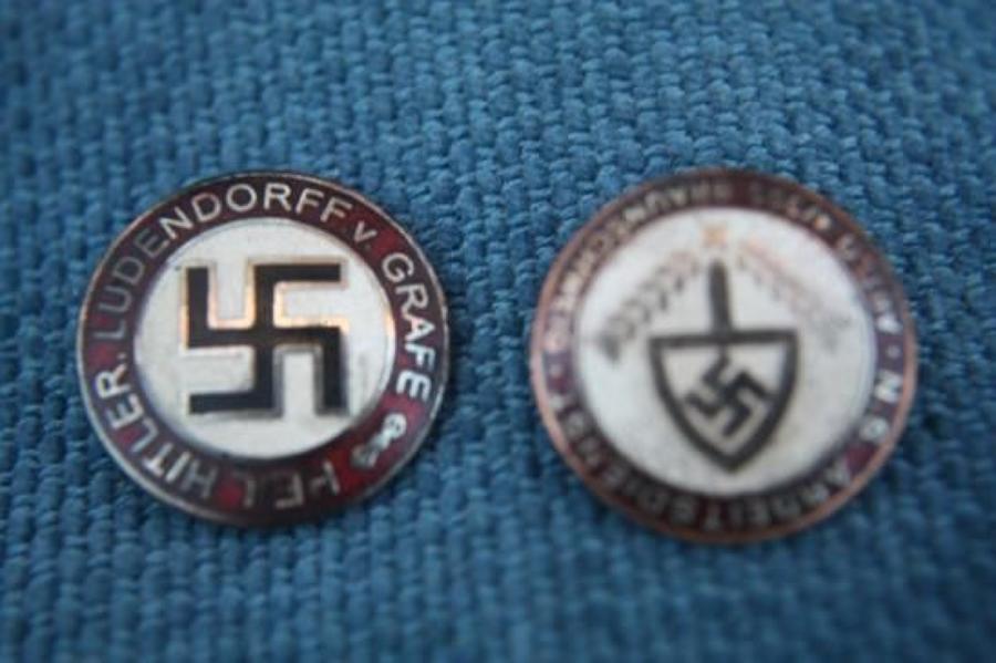 GERMAN NAZI MEMBERSHIP BADGES x 2