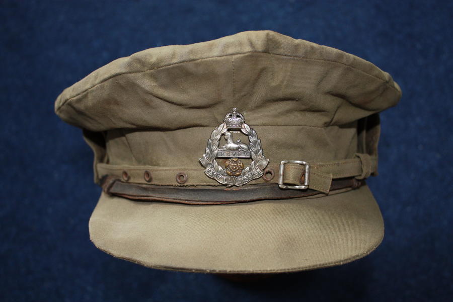 WW1 OFFICER'S TRENCH CAP: EAST LANCASHIRE REGIMENT