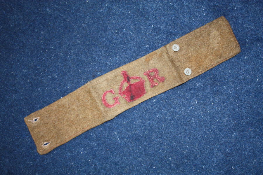 WW1 VTC (Volunteer Training Corps) GR Armband.