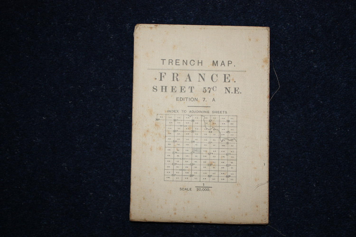 WW1 British Army Trench Map Havrincourt 20th September 1917.