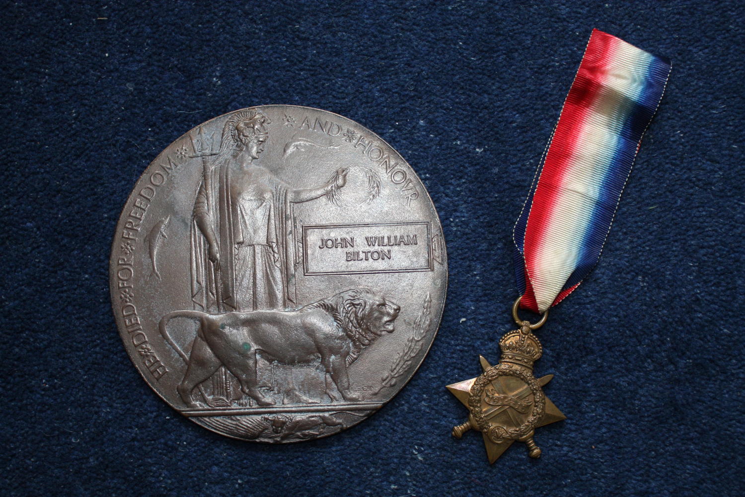WW1 DEATH PLAQUE & 1914/15 STAR MEDAL TO SAILOR IN 63RD DIVISION
