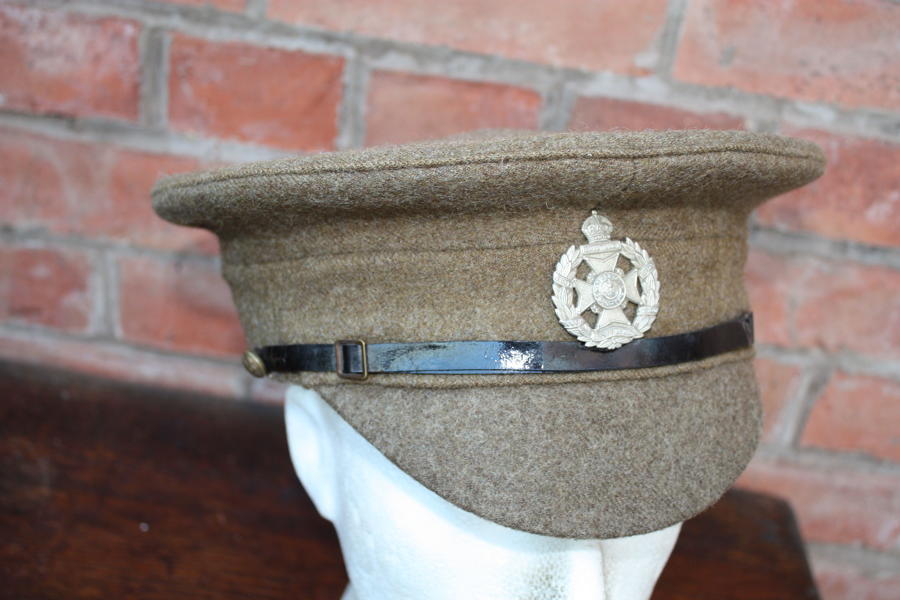 Rifle Brigade British WW1 1905 Pattern O/R Khaki Service Dress Cap.