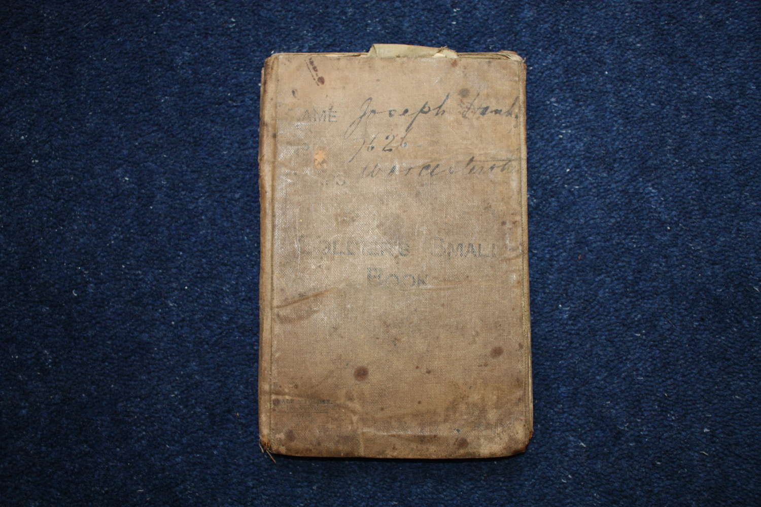 WW1 BRITISH ARMY SOLDIERS SMALL BOOK JOSEPH HANKS KIA WORC REGIMENT
