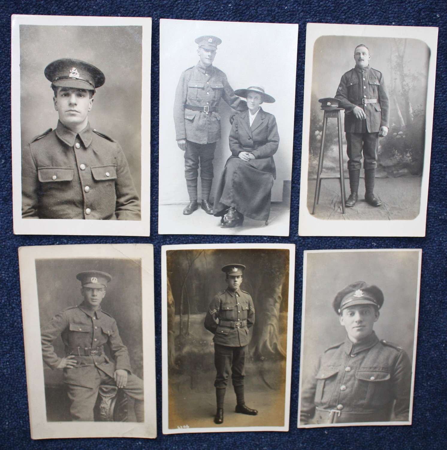 WW1 Six (6) Photographs of British Army Soldiers