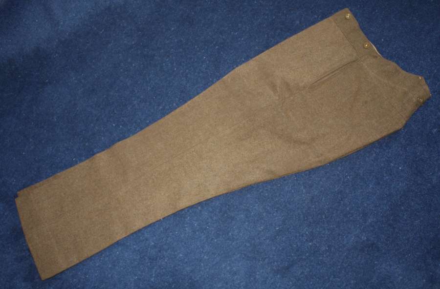 British Army Khaki Service Dress Trousers Other Ranks 1941 dated.