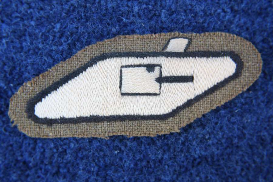 British WW1 Tank Corps Rare Original Officers Cloth Arm Badge.