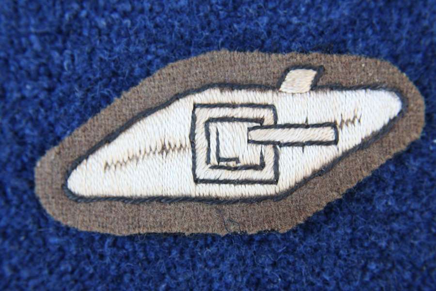 British WW1 Tank Corps Rare Original Officers Cloth Arm Badge.