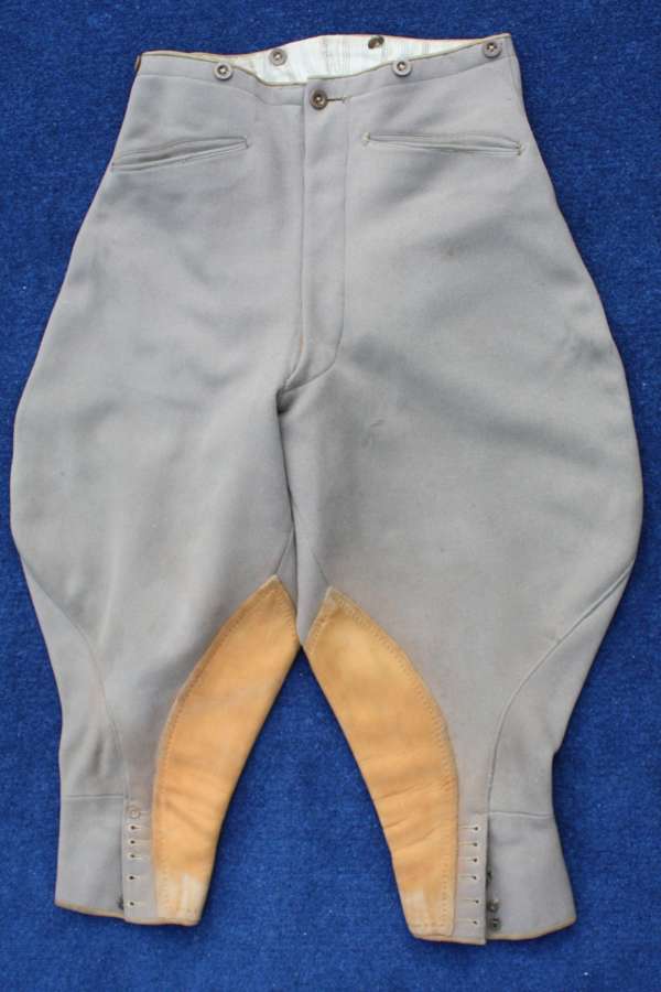 Named WW1 British Officers fine cord breeches.