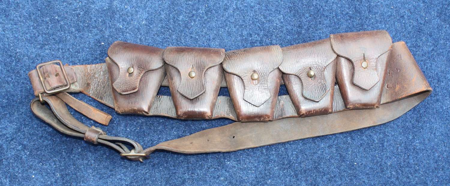 1903 PATTERN LEATHER AMMUNITION BANDOLIER FOR MOUNTED SOLDIERS