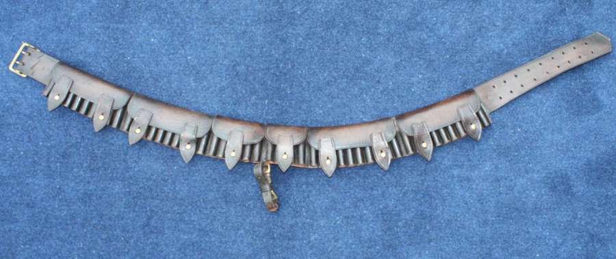 Boer War British Army leather bandolier / belt. Excellent condition.