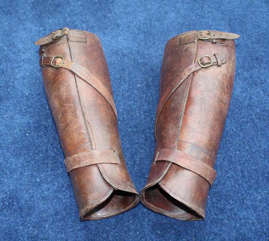 WWI British Army Officer's Stohwasser Type Leather Leggings