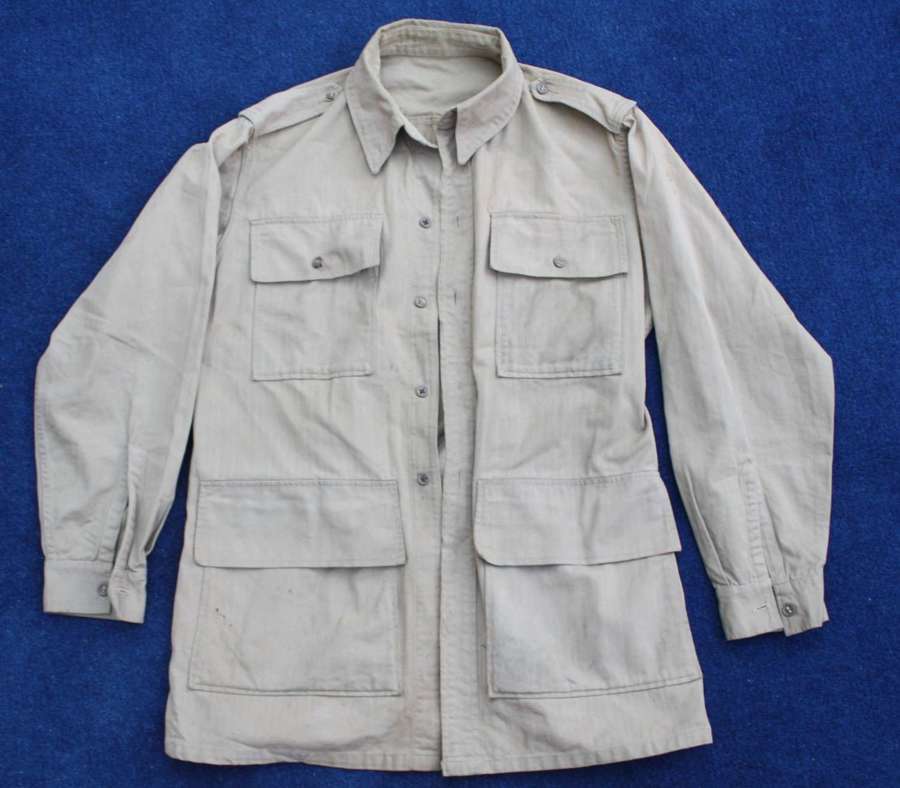 WW2 British Herringbone Khaki Drill Bush Jacket / Tunic