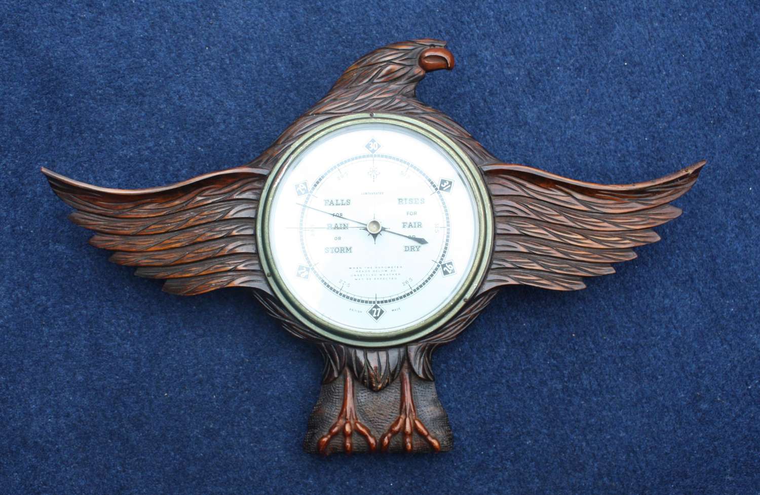 WW1 Carved Wooden Eagle RFC Barometer 16th Squadron SALE TO UK ONLY