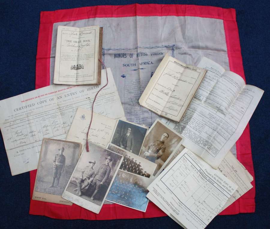 Documents, Photographs & Pay Books to a Soldier of the Boer War & WW1
