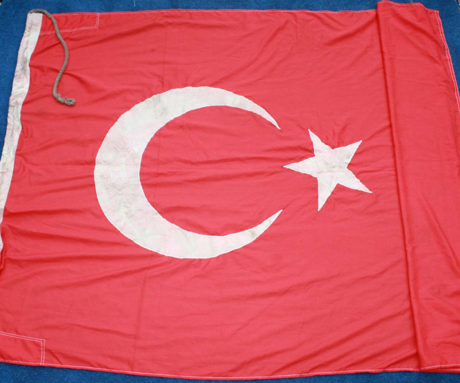 1917 Dated Large Turkish Ottoman WW1 Flag.