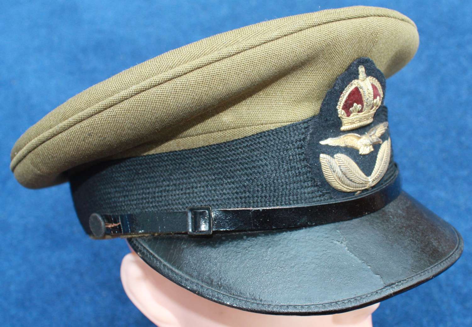 1918 RAF Royal Air Force Officer's Cap & Gaunt Bullion Badge