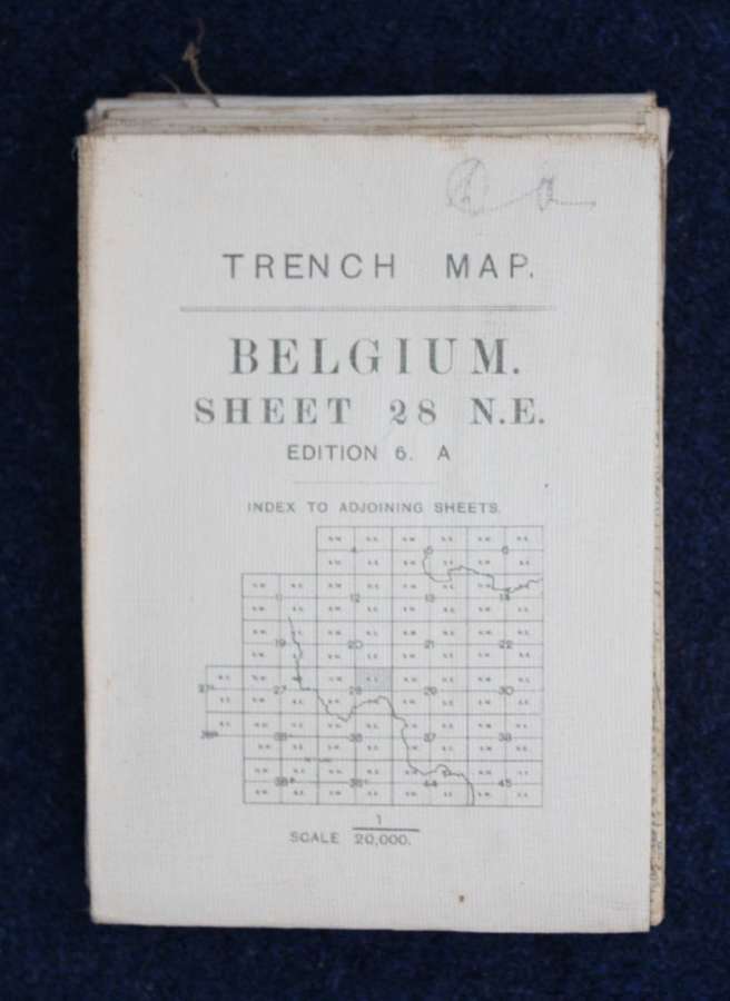 WW1 British Army Trench Map Passendaele Belgium 28 NE 3rd July 1917